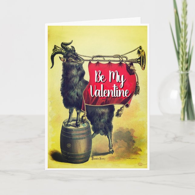 Roligt vintage Valentine-kort Helgkort (Framsida)