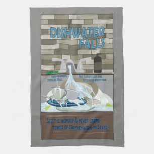 Roligt vintagekök reser design kökshandduk