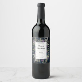Roligt Vinter vin julklapp Vinflaska Etikett