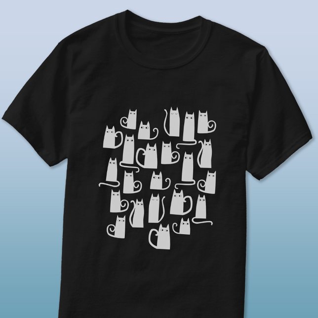 Roligt Vita katter T Shirt (White cats fun animal lover t-shirt)