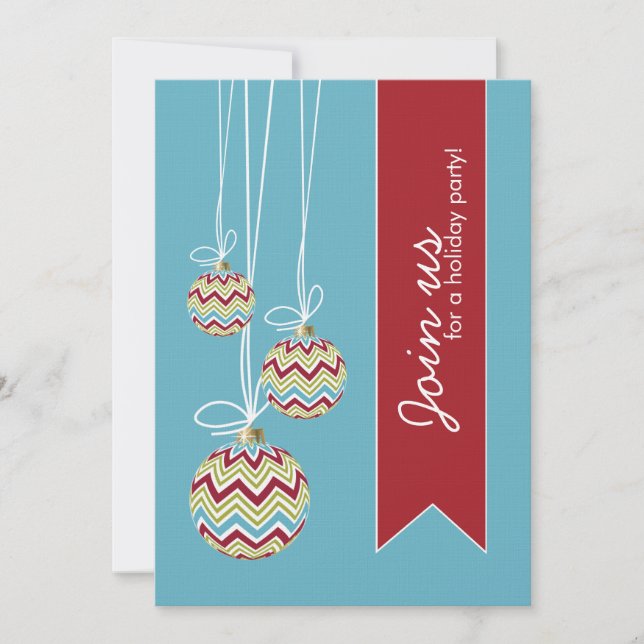 Roligt Vitaktig inbjudan till julfest (Framsida)