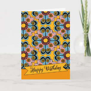 Roligt Vitmiskt blomsterproducerande hippie CC0143 Kort