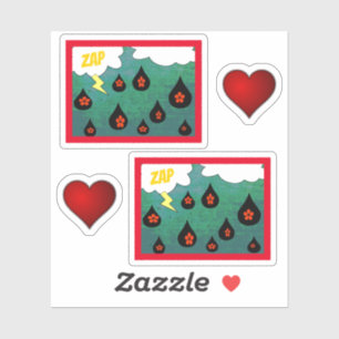 Roligt Vitsisk Tecknad Bok-popup-uppsättning för Klistermärken