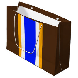 Roligt Vivid Blue Brown White Gult Tävla Rand