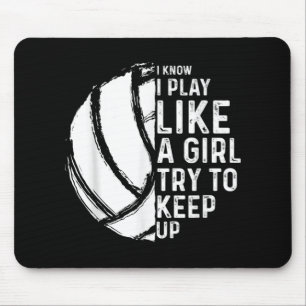 Roligt Volleyball Design Flickor Ungdom Tonåring i Musmatta