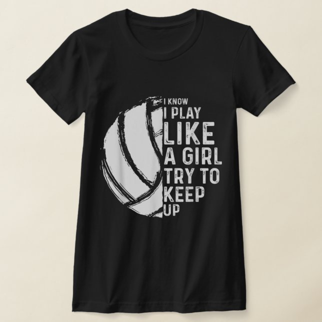 Roligt Volleyball Design Flickor Ungdom Tonåring i T Shirt (Laydown)