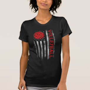 Roligt Volleyball Design För manar Kvinnor USA Pat T Shirt