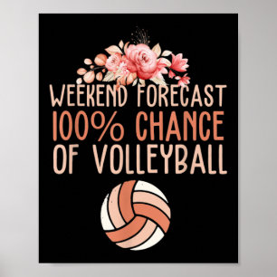 Roligt Volleyball Helg Prorecast Volleyball Boho F Poster