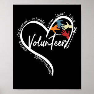 Roligt Volunteer Graphic Tees Toppar Back to schoo Poster