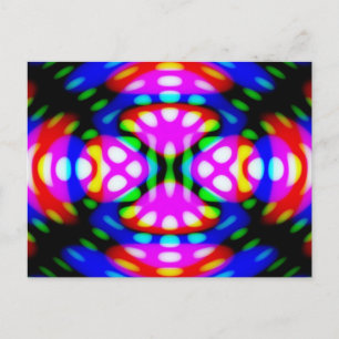 Roligt vykort, Psychedelic Neon Ljus Swirling Vykort