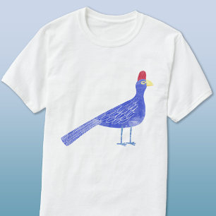 Roligt Watercolor Bird Art Dam Ross Turaco T Shirt