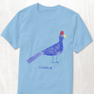 Roligt Watercolor Bird Art Personlig T Shirt