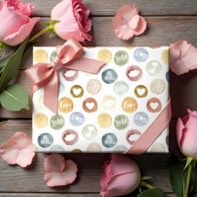 Roligt Watercolor Polka Dot Valentine Day Mönster