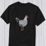 Roligt Watercolor Wyandotte Chicken Poultry T Shirt<br><div class="desc">En roligt och vit vattenfärgsmålning av en Wyandotte Chicken. Perfekt för ett djur eller en fågel älskare. Underbar för en höna party! Originalkonst av Nic Squirrell.</div>
