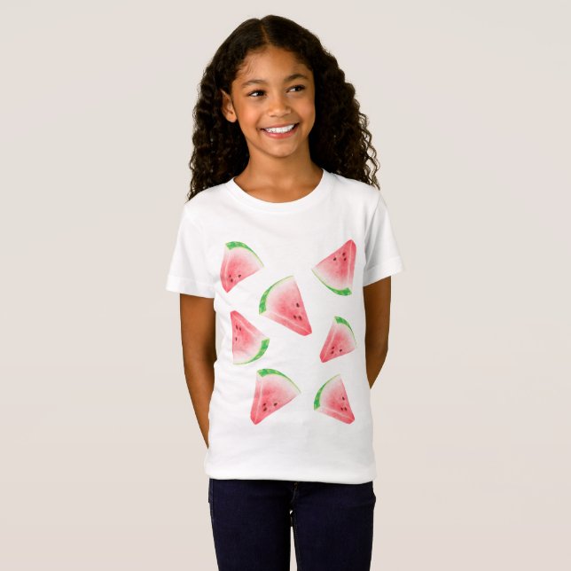 Roligt Watermelon Girls' Bra Jersey T-Shirt (Hel framsida)
