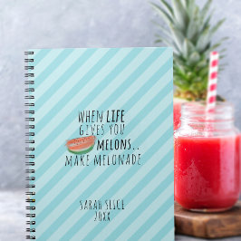 Roligt Watermelon Melonade Life Quote Namn bärbar Anteckningsbok