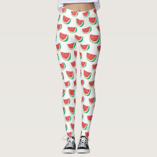 Roligt Watermelon Mönster över hela den tryckta be Leggings