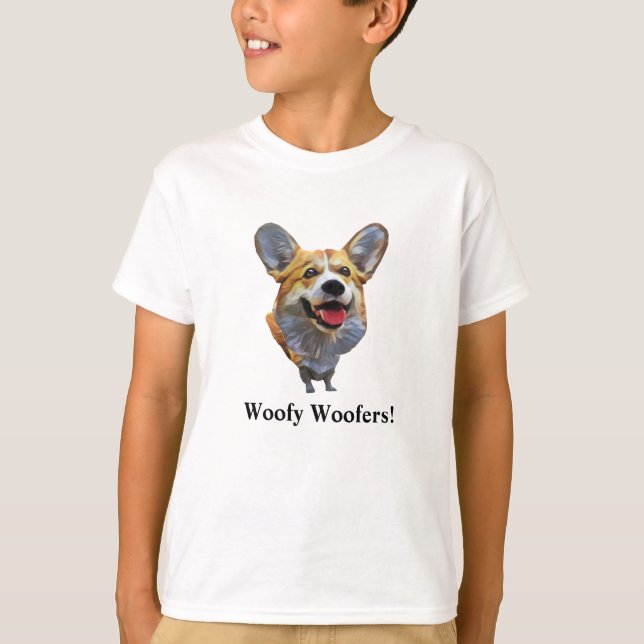 Roligt Welsh Corgi Hund Boys T-Shirt (Framsida)