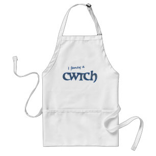 Roligt Welsh Cwtch Apron, Polka dots Förkläde