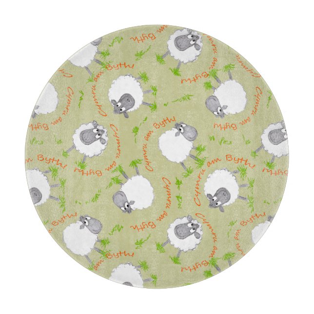 Roligt Welsh Sheep, Wales Forever Caking Board (Framsidan)