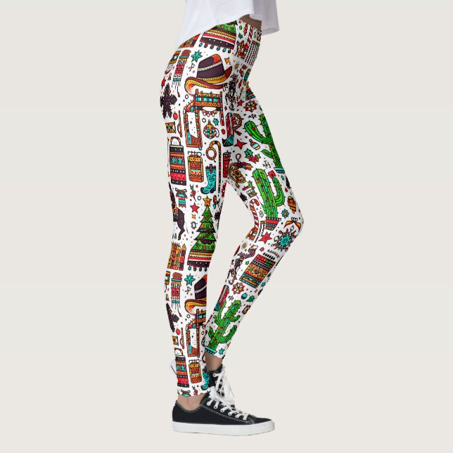 Roligt Westerna jul i Mönster Leggings (Höger)