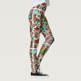 Roligt Westerna jul i Mönster Leggings