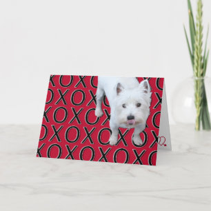 Roligt Westie Valentine Card Helgkort