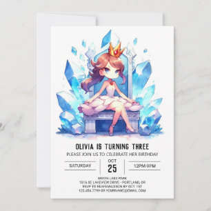 Roligt Whimsical Princess Birthday Inbjudningar