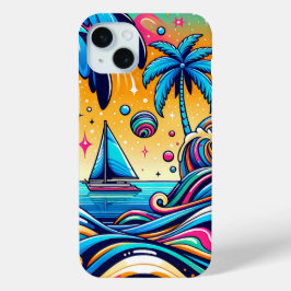 Roligt Whimsique Psychedelic Sailboat