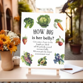 Roligt White Garden Baby Hur stor är hennes Belly Poster