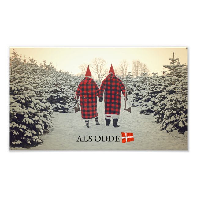 Roligt Winter Als Ode/Danmark Photo Print! Fototryck (Framsidan)