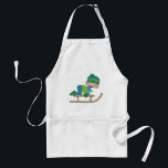 Roligt Winter Sledding Boy Cute Snö Äventyr Förkläde<br><div class="desc">Lägg till lite vintern till ditt kök med den här lekande tecknaden-plattan! Den här roligten har en glad tävla nedströms snö på en träsled och fångar upphetsningen hos en klassisk vintertid i äventyr. Perfekt för bakning, matlagning eller måltider i helgdag. Den här plattan rengör dig samtidigt som du lägger till...</div>