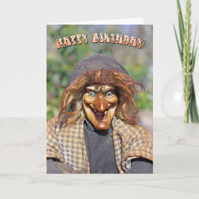 Roligt Witch Birthday Card! Kort (Framsida)