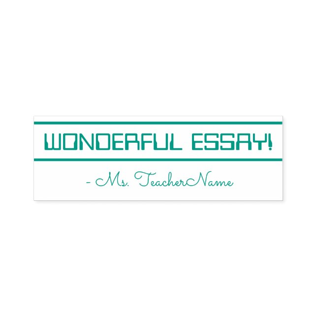 Roligt "WONDERFUL ESSAY!" Rubber Frimärke Självfärgande Stämpel (Design)