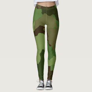 Roligt Woodland Camouflage med större fläckar Leggings