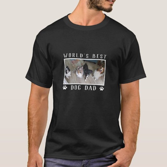 Roligt World's Best Hund landcape Pet Photo T Shirt (Skapare uppladdad)