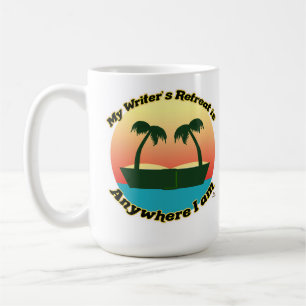 Roligt Writers Retreat Funny Author Tourist Design Kaffemugg