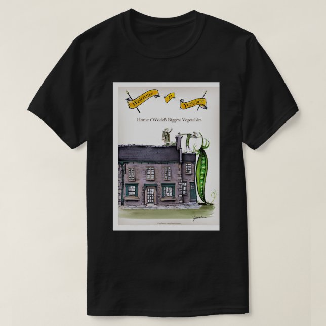 Roligt Yorkshire Peapod T Shirt (Design framsida)