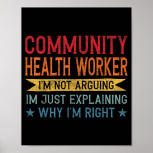 Roligt Yrkes Citat Community Health Worker Poster