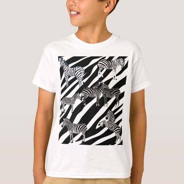 Roligt Zebra Älskare T Shirt (Framsida)