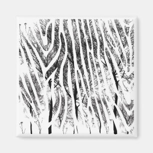 Roligt Zebra tryck Magnet