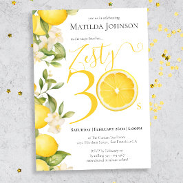 Roligt Zety Lemon 30års födelsedag Party Inbjudningar