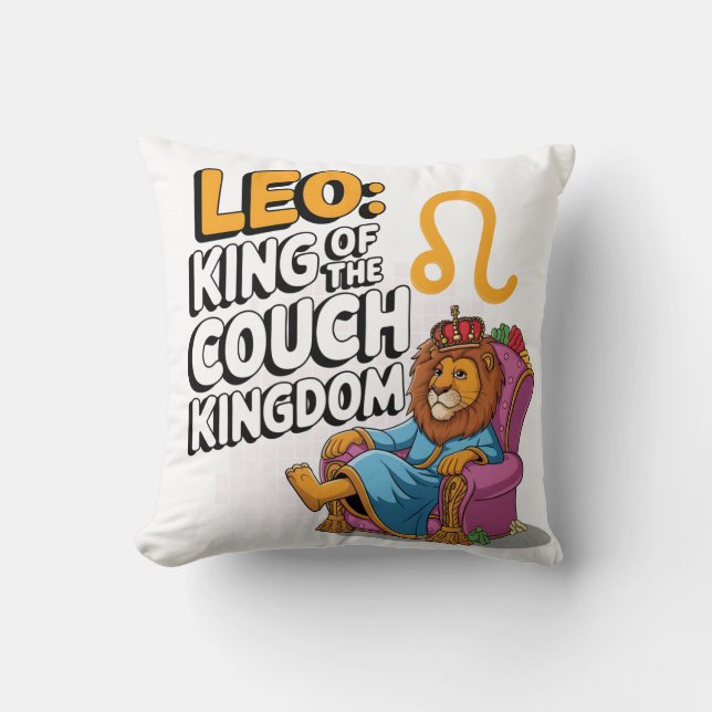 Roligt Zodiac Leo-design Kudde (Framsida)