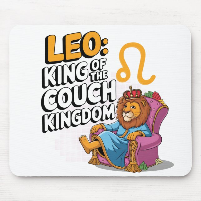 Roligt Zodiac Leo-design Musmatta (Framsidan)