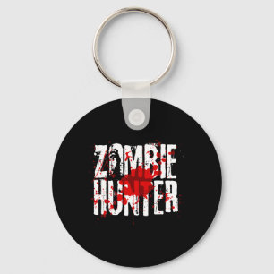 Roligt Zombie Hunter Design for Boys Girls Hallowe Nyckelring