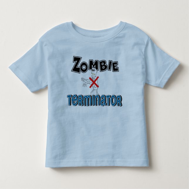 Roligt Zombie Terminator Kids T-shirt (Framsida)
