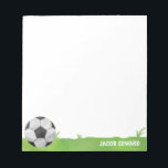 Roligtar i modern vattenfärgssoffer för sportvadar anteckningsblock<br><div class="desc">Anteckningsblocket Modern Watercolor Soccer Ball Sport Grass Roligt Kids</div>