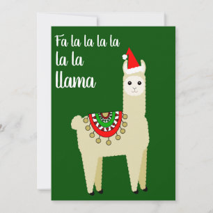 Roligten Alpaca Santa Hat Julkort