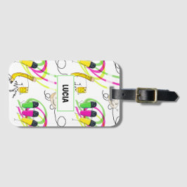 Roligten anger tecken på skolmaterial bagagebricka