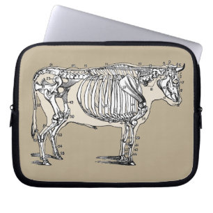 Roligten Antique Cow Skeleton Bones Laptop Fodral